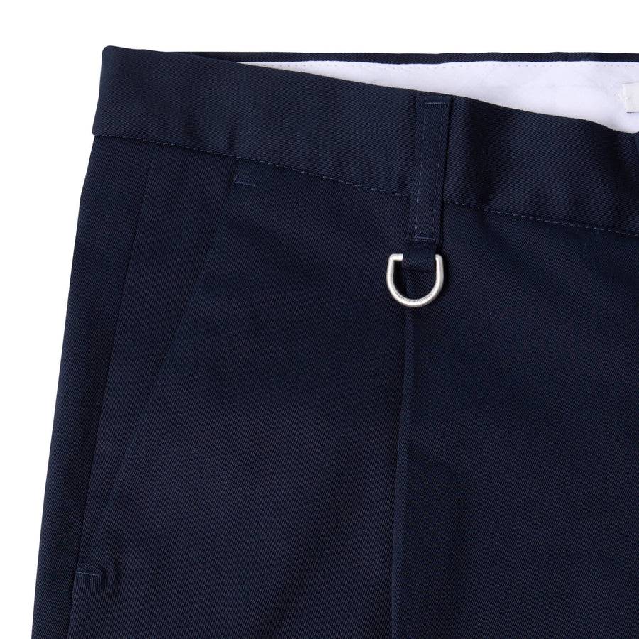 Paolo Pecora Chino Sartoriale in Gabardina di Cotone - Blu Navy Qualità