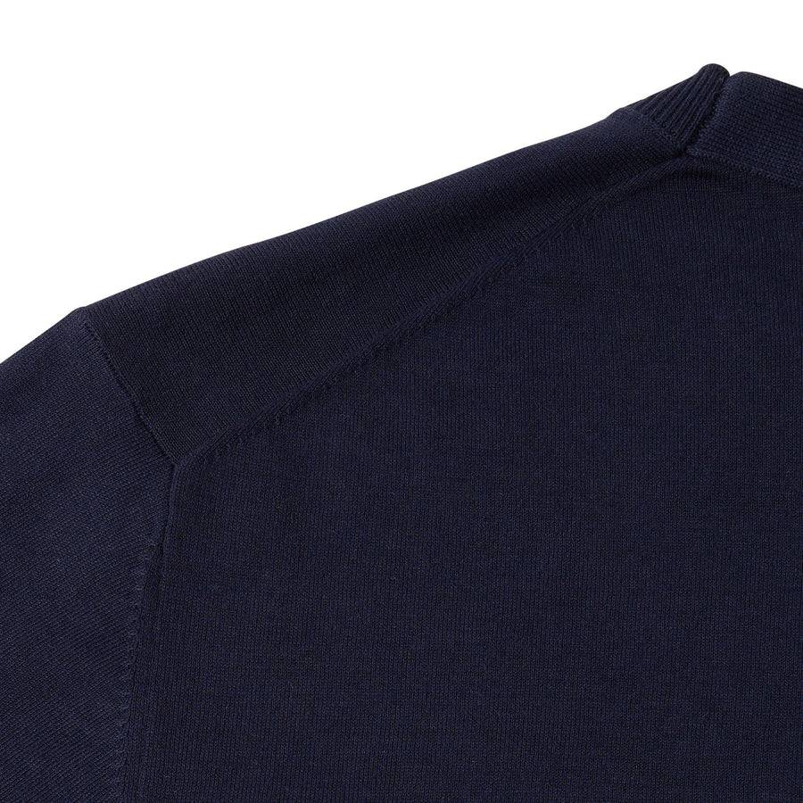 Paolo Pecora Maglia Manica Lunga in Puro Cotone Extrafine - Blu Qualità Garantita