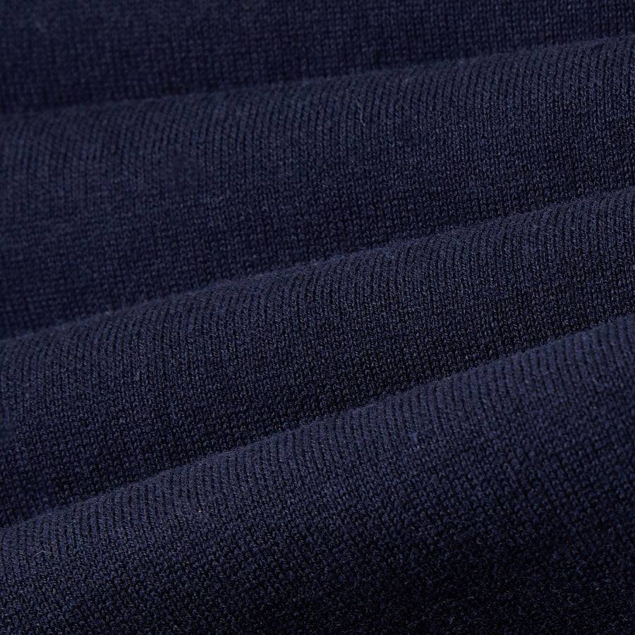 Paolo Pecora Maglia Manica Lunga in Puro Cotone Extrafine - Blu Qualità Garantita