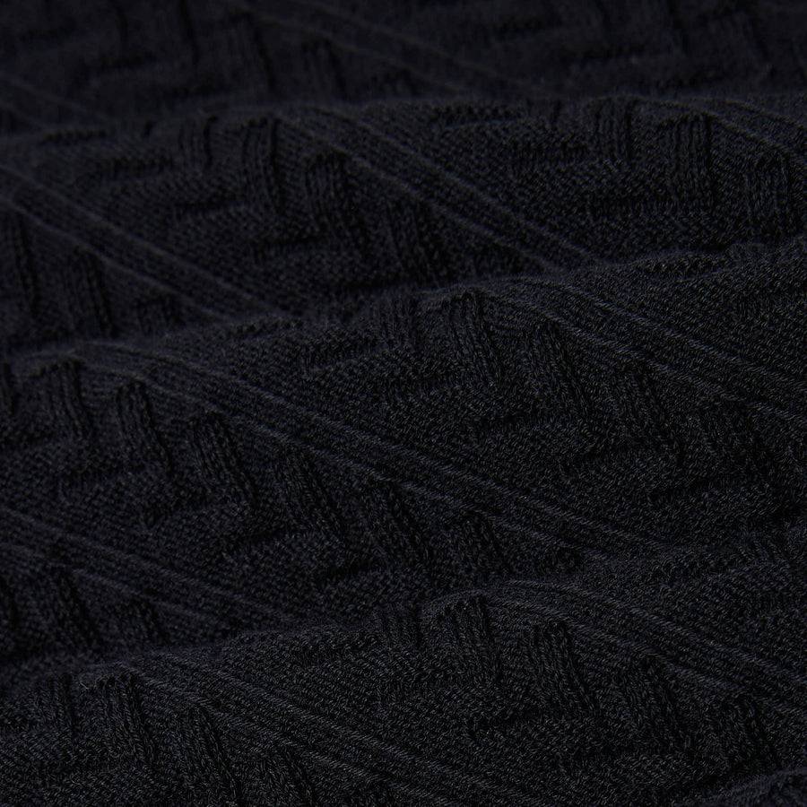Paolo Pecora Polo Manica Corta in Puro Cotone Extrafine - Nero Negozi Online
