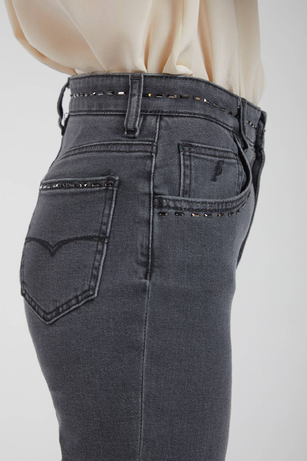 Piazza Sempione JENNIFER Pantalone 5 tasche bootcut in denim Promozione Limitata