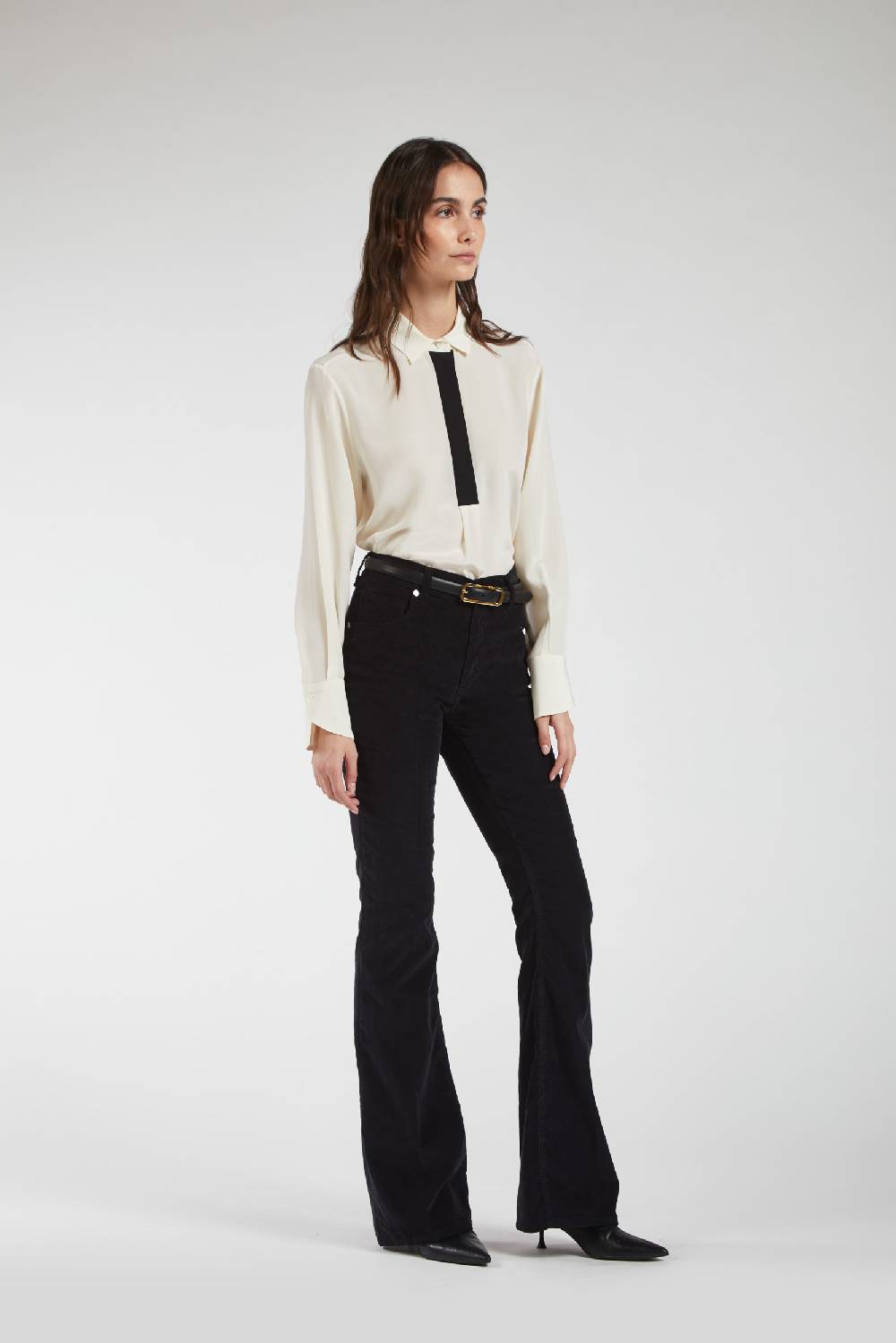 Piazza Sempione JENNIFER Pantalone bootcut con ricamo monogram Fino Al -60%