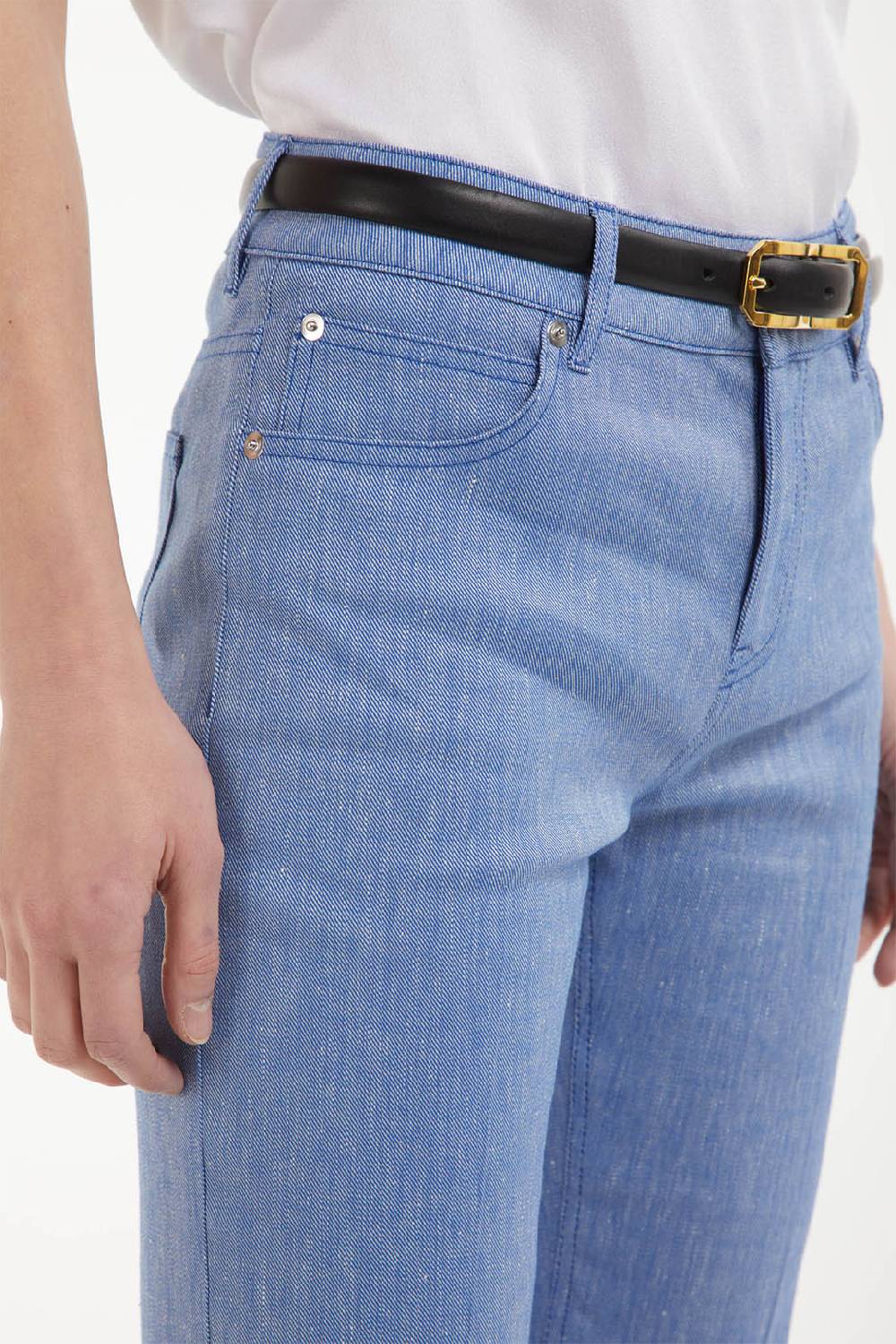 Piazza Sempione OLIVIA Pantalone 5 tasche effetto denim Vendita Calda