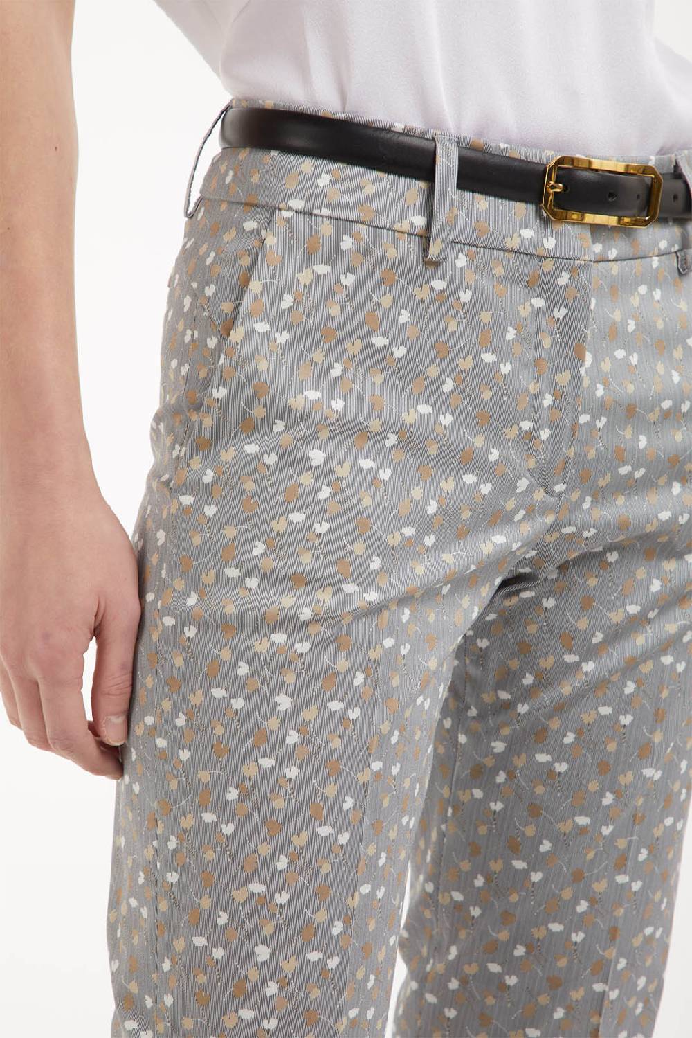 Piazza Sempione KIM Pantalone stampato con microfantasia Saldi Di Fabbrica