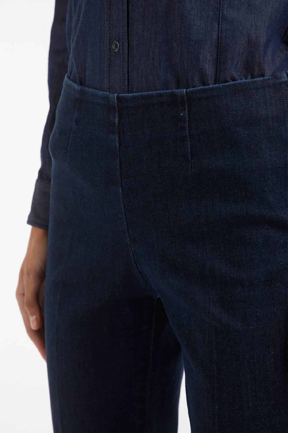Piazza Sempione AUDREY pantalone iconico AUDREY in denim blu elasticizzato Negozio
