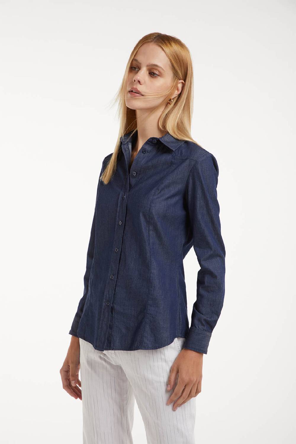 Piazza Sempione Camicia western in denim Vendite Flash