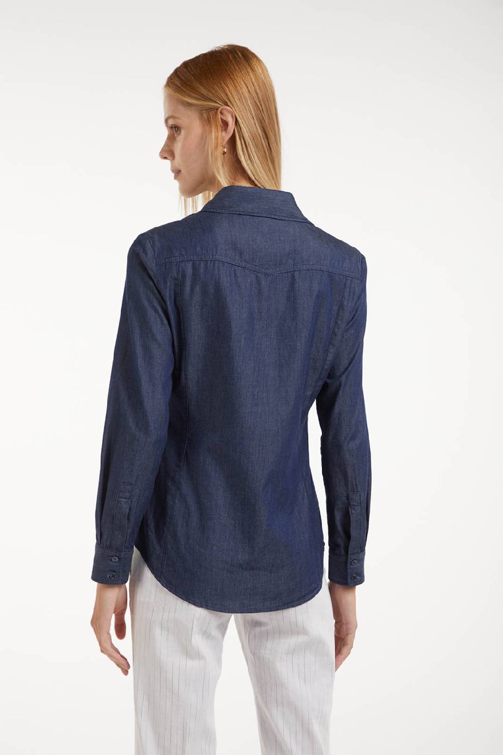 Piazza Sempione Camicia western in denim Vendite Flash