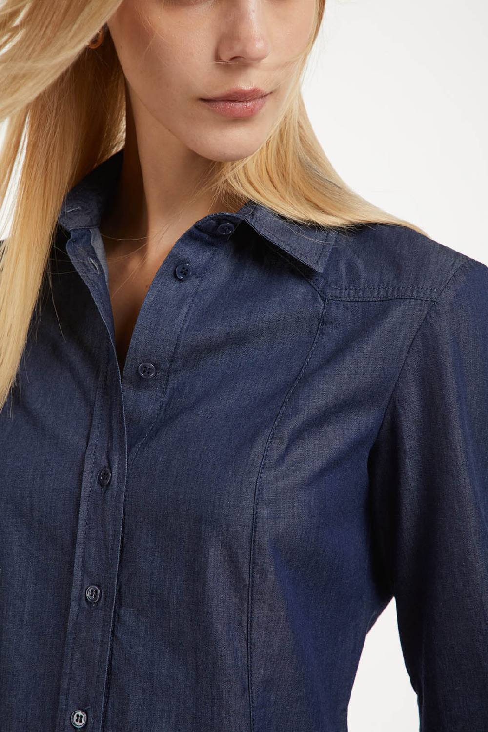 Piazza Sempione Camicia western in denim Vendite Flash