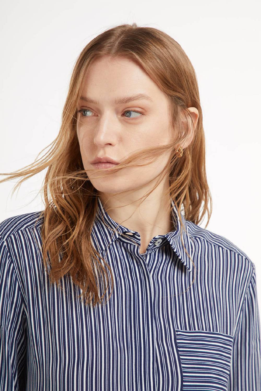 Piazza Sempione Camicia slim a maniche lunghe con stampa righe Moda