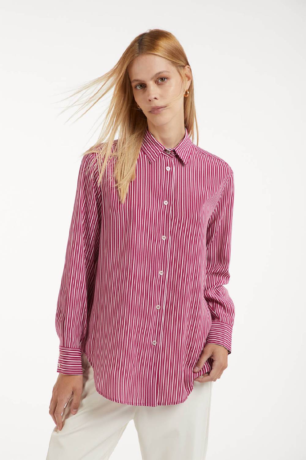 Piazza Sempione Camicia con stampa rigata In Linea
