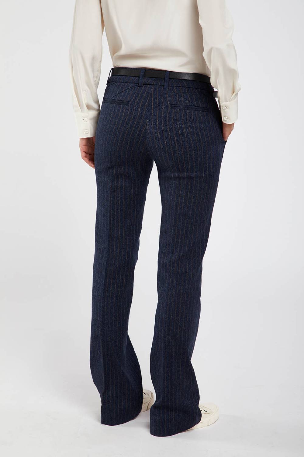 Piazza Sempione LUISA LUISA in stretch cover twill gessato Vendite Flash