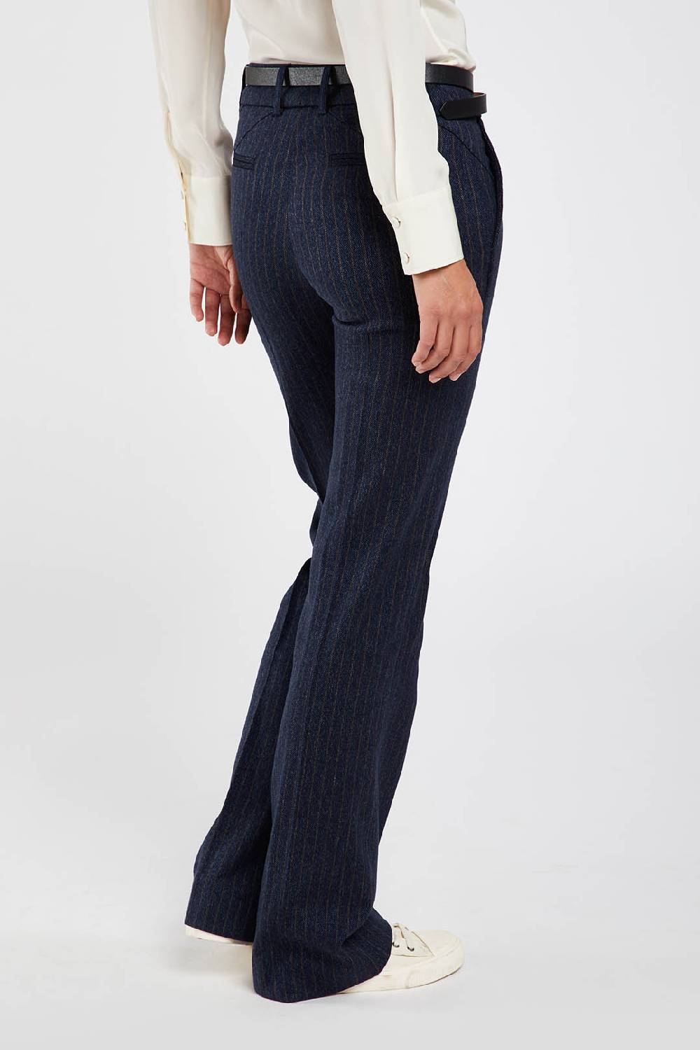 Piazza Sempione LUISA LUISA in stretch cover twill gessato Vendite Flash