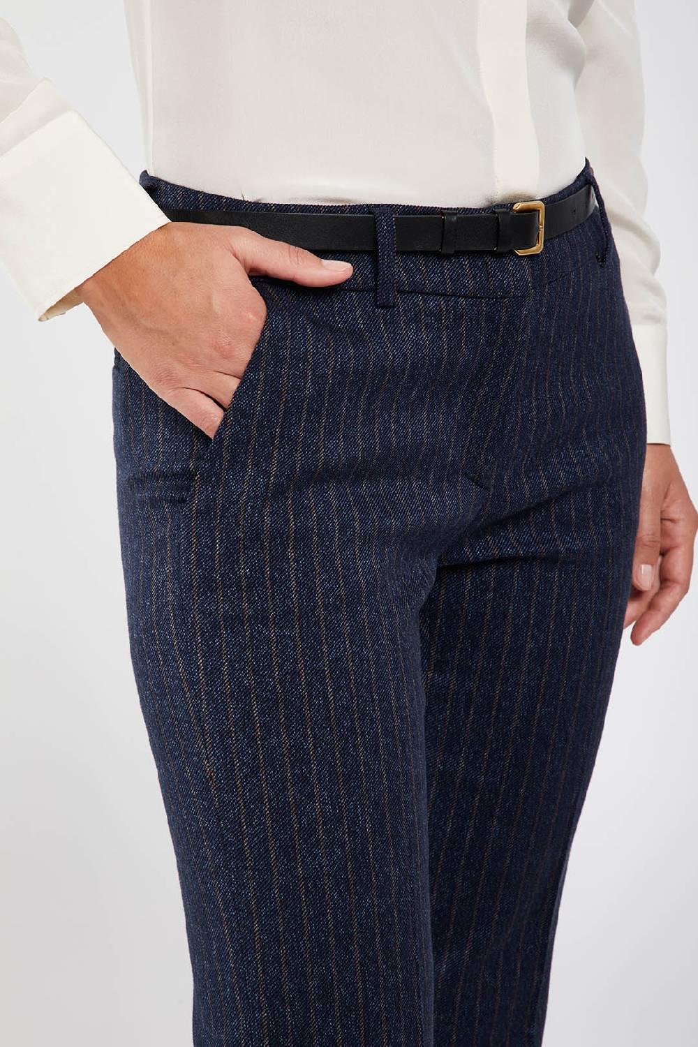Piazza Sempione LUISA LUISA in stretch cover twill gessato Vendite Flash