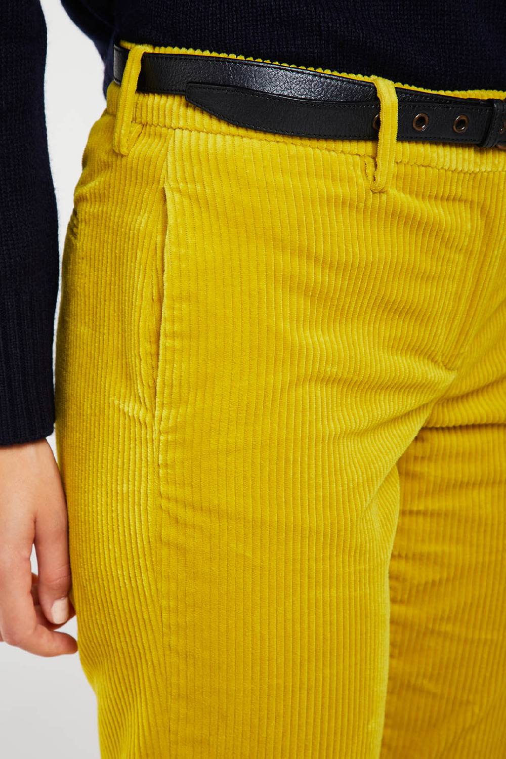Piazza Sempione Pantalone a vita alta in velluto a coste Italia