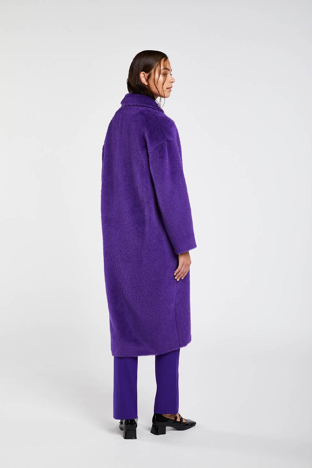 Piazza Sempione Cappotto fuzzy in alpaca e lana vergine In Linea