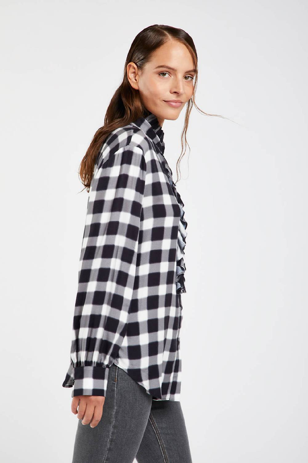 Piazza Sempione Camicia con stampa sfumata damier Fino Al -60%