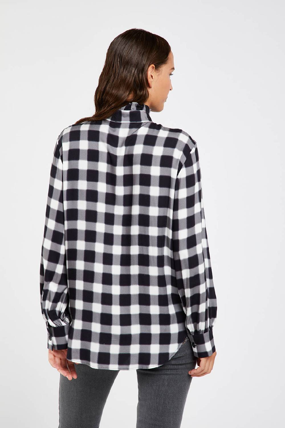 Piazza Sempione Camicia con stampa sfumata damier Fino Al -60%