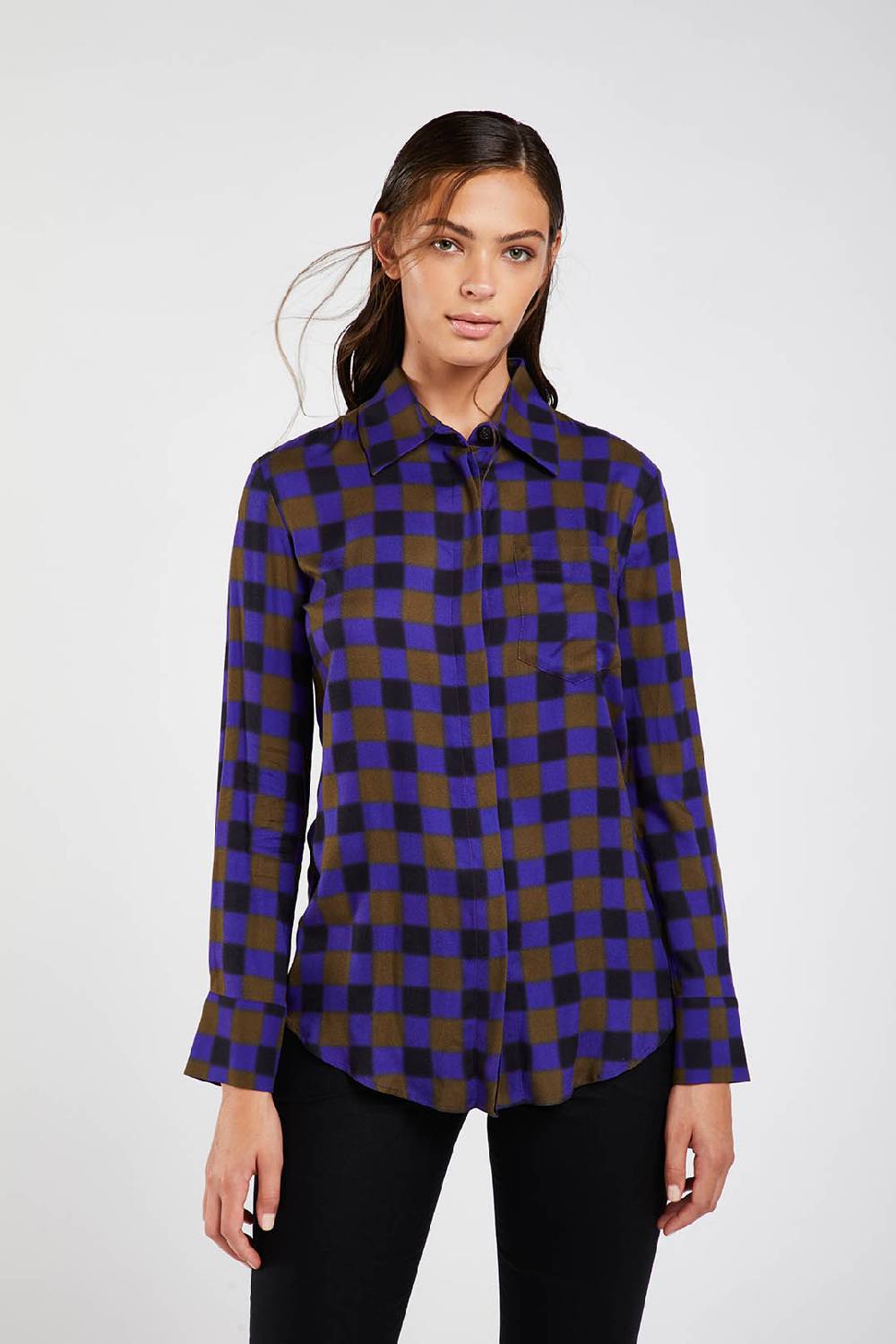 Piazza Sempione Camicia con stampa sfumata damier Affare Del Giorno