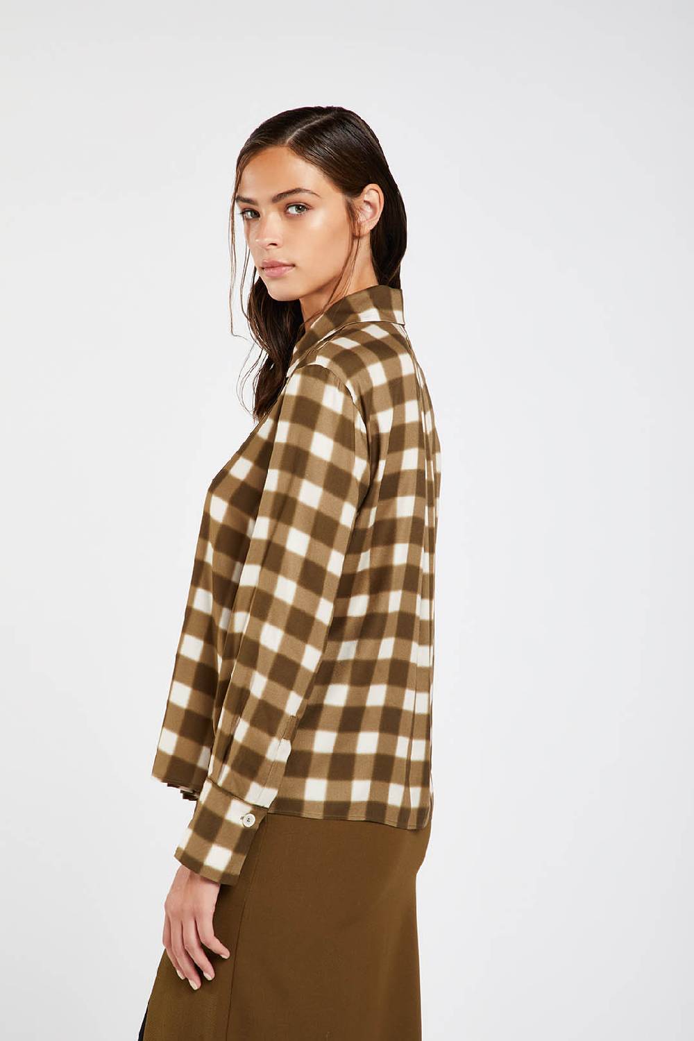 Piazza Sempione Camicia con stampa sfumata damier Novità