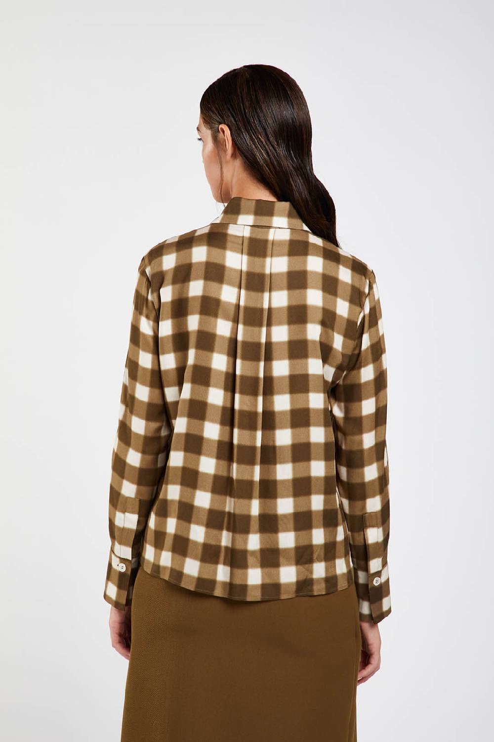 Piazza Sempione Camicia con stampa sfumata damier Novità