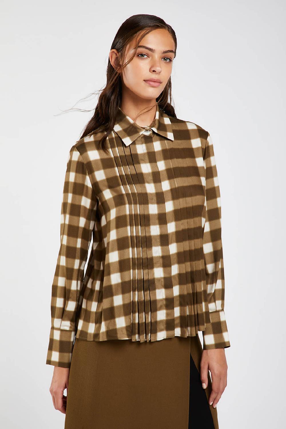 Piazza Sempione Camicia con stampa sfumata damier Novità