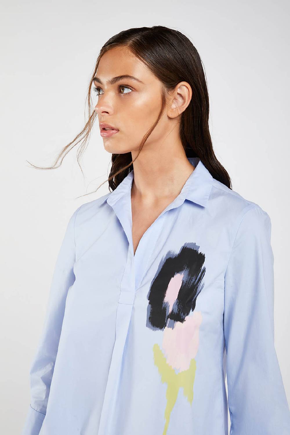 Piazza Sempione Camicia con fiore stampato Outlet