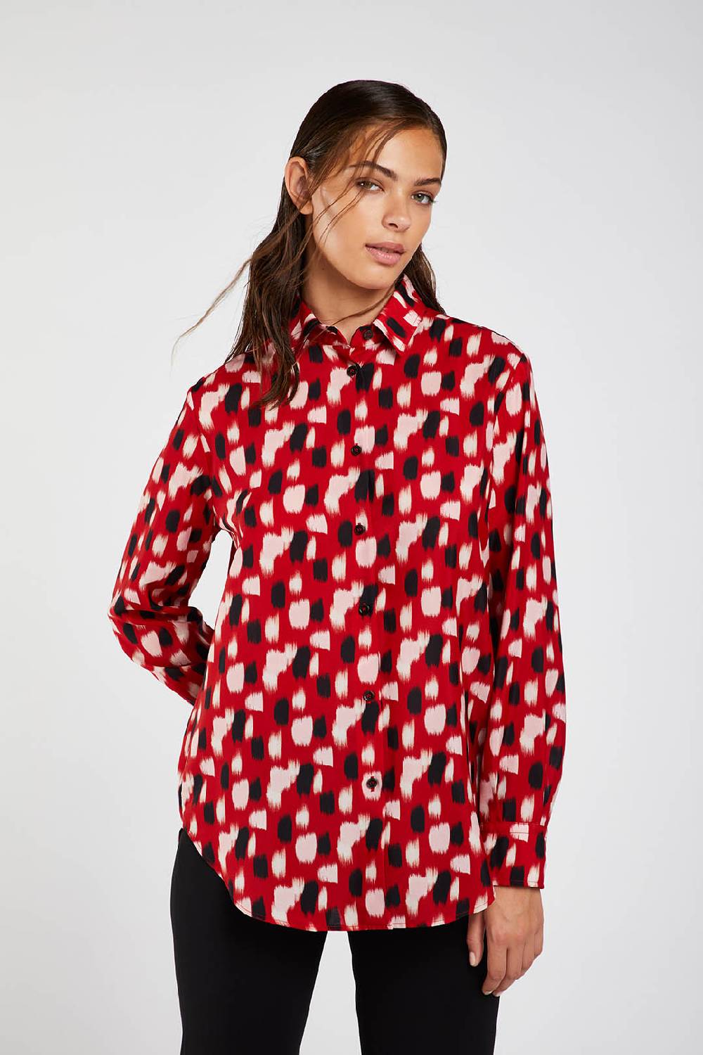 Piazza Sempione Camicia uomo stampato macchia pennellata Saldi