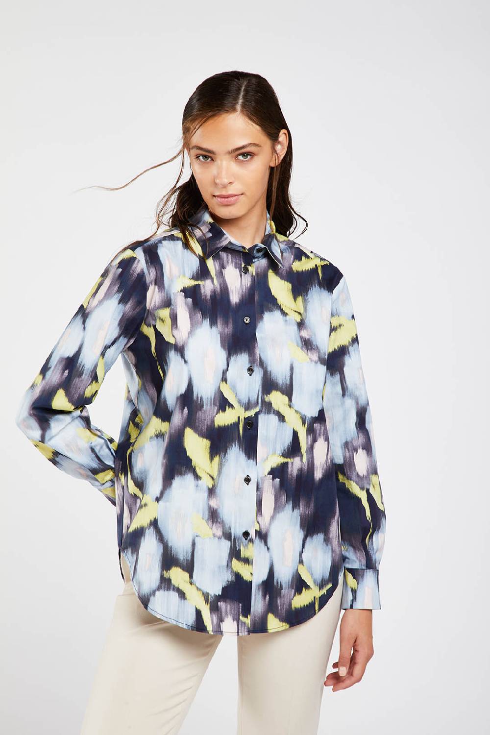 Piazza Sempione Camicia uomo con stampa fiore chinè Hotsell