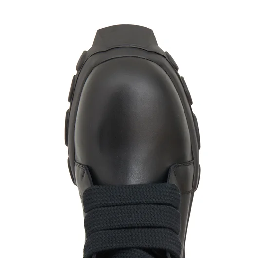 RICK OWENS STIVALI IN PELLE JUMBOLACED LACEUP BOZO TRACTOR Soddisfazione Garantita