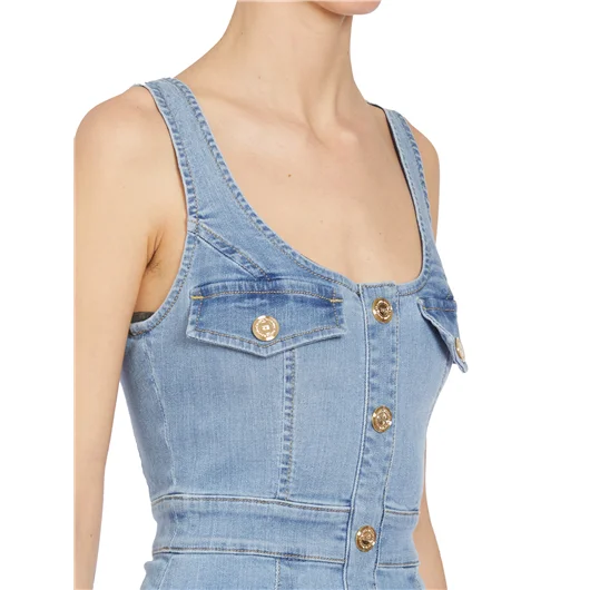 ELISABETTA FRANCHI MINI ABITO IN DENIM Qualità