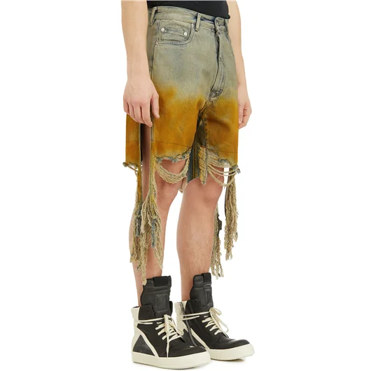 RICK OWENS DRKSHDW BERMUDA IN DENIM GETH CUTOFFS Qualità Garantita
