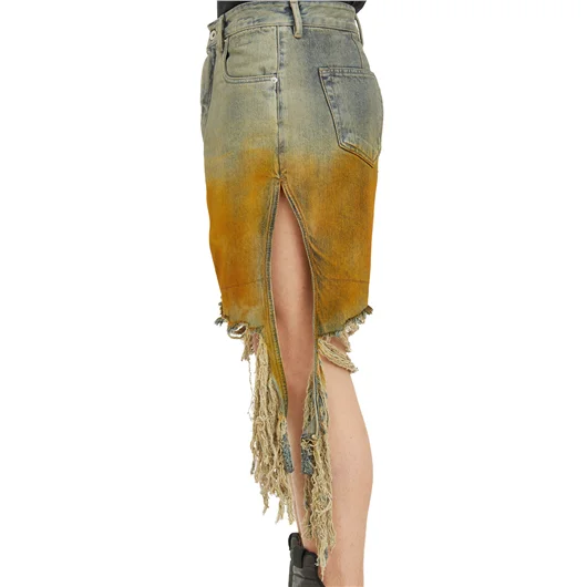 RICK OWENS DRKSHDW BERMUDA IN DENIM GETH CUTOFFS Qualità Garantita