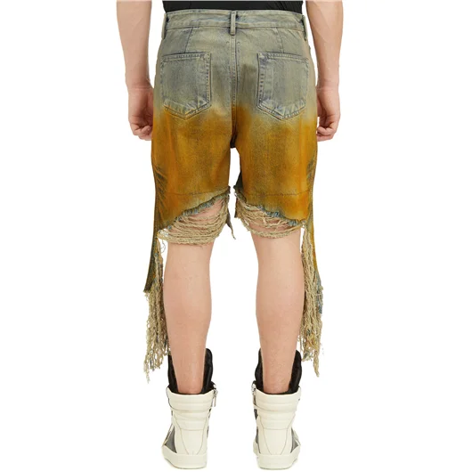 RICK OWENS DRKSHDW BERMUDA IN DENIM GETH CUTOFFS Qualità Garantita