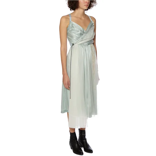 QUETSCHE_ ABITO LUNGO IN SETA E ORGANZA 2025