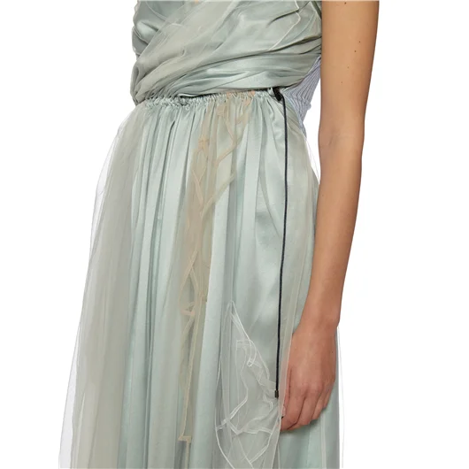 QUETSCHE_ ABITO LUNGO IN SETA E ORGANZA 2025