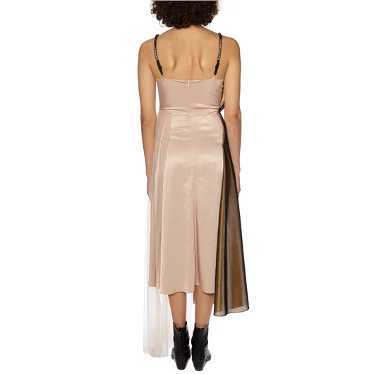 QUETSCHE_ ABITO LUNGO IN TULLE E SETA In Linea