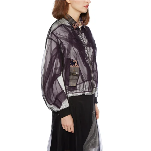 QUETSCHE_ BOMBER IN SATIN E TULLE Acquista Ora