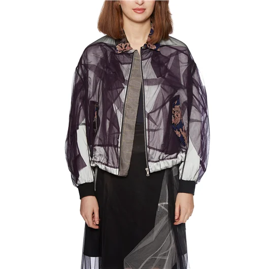 QUETSCHE_ BOMBER IN SATIN E TULLE Acquista Ora