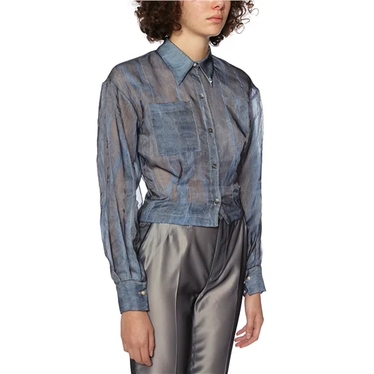 QUETSCHE_ CAMICIA BUSTIER IN ORGANZA Prezzo Ridotto