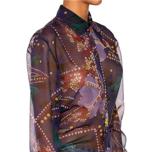 DSQUARED CAMICIA IN CHIFFON CON STAMPA FLOREALE Novità