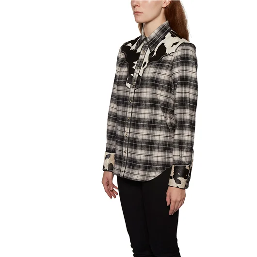 DSQUARED CAMICIA IN COTONE CHECK CON INSERTO Sconto
