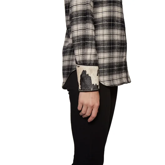 DSQUARED CAMICIA IN COTONE CHECK CON INSERTO Sconto