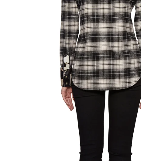 DSQUARED CAMICIA IN COTONE CHECK CON INSERTO Sconto