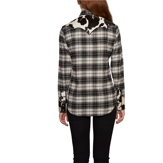 DSQUARED CAMICIA IN COTONE CHECK CON INSERTO Sconto