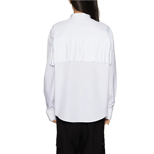 PALM ANGELS CAMICIA IN COTONE LOGO DESERT E FRANGE Economico