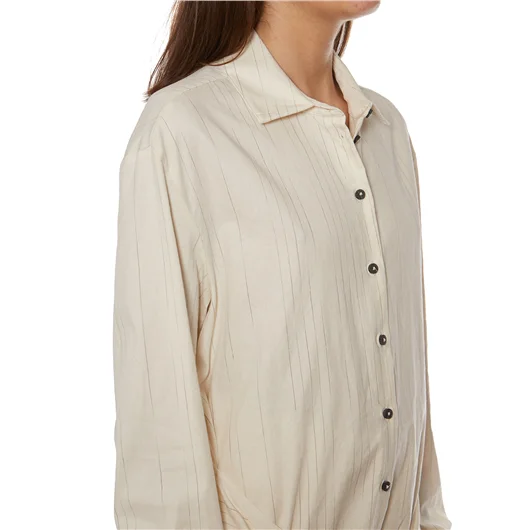NOSTRASANTISSIMA CAMICIA OVERSIZE IN COTONE E LINO Vendita Economica