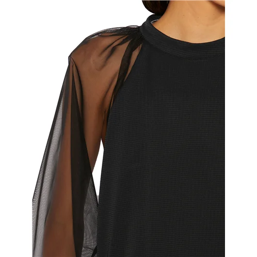 NOSTRASANTISSIMA CAMICIA RAGLAN IN SETA E TULLE Saldi Di Fabbrica