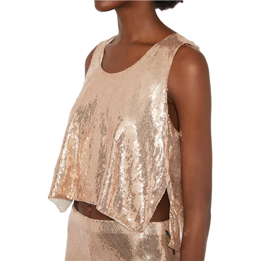NOSTRASANTISSIMA CANOTTA OVERSIZE FULL PAILLETTES Italia