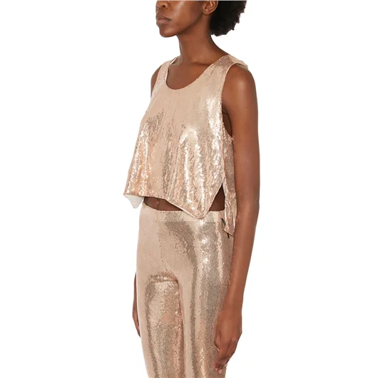 NOSTRASANTISSIMA CANOTTA OVERSIZE FULL PAILLETTES Italia