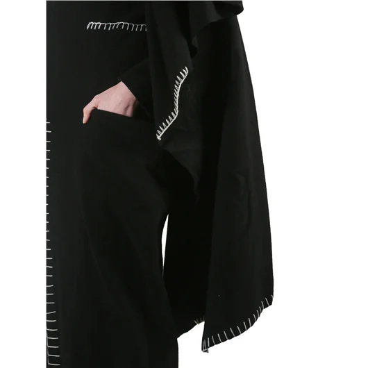 YOHJI YAMAMOTO CAPPOTTO LUNGO IN LANA CON IMPUNTURE Negozi Online